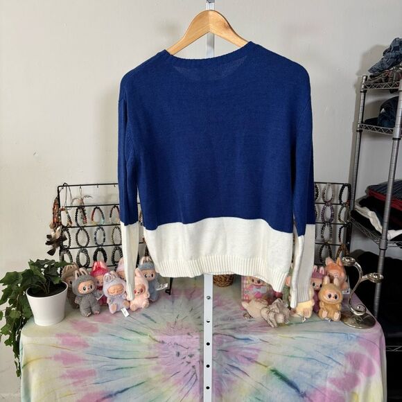 H&M winter Sloth Sweater holiday ugly Christmas sweater embroidered medium - Picture 4 of 6